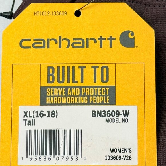 Carhartt Women's Force Fitted Lightweight Burgundy Utility Legging Size XL 16-18 - Picture 5 of 11